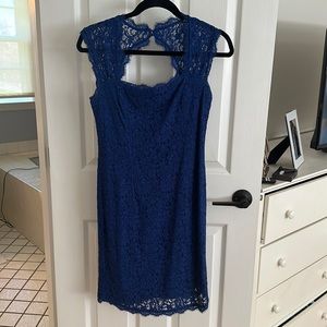 Adrianna papell blue laced dress